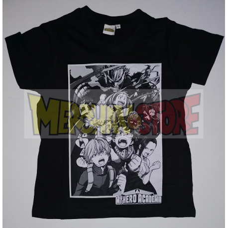 Camiseta My Hero Academia negra Talla XL