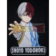 Camiseta My Hero Academia - Shoto Todoroki negra Talla L