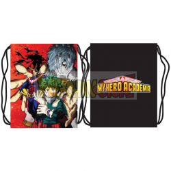 Saco mochila My Hero Academia - Izuku, All Might y Tomura 46x37cm