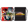 Saco mochila My Hero Academia - Izuku, All Might y Tomura 46x37cm
