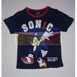 Camiseta niño Sonic azul roja 4 años 104cm