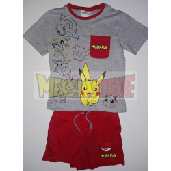 Conjunto de dos piezas camiseta y pantalón Pokémon gris - rojo 10 años 140cm