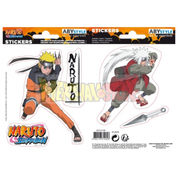 Pegtinas Naruto Shippuden - Naruto y Jiraiya 16x11cm