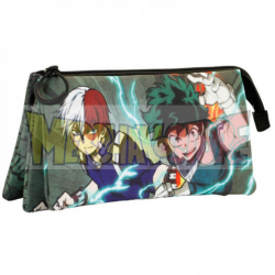 Estuche portatodo triple My Hero Academia - Izuku con Shoto Todoroki 23x11x10cm