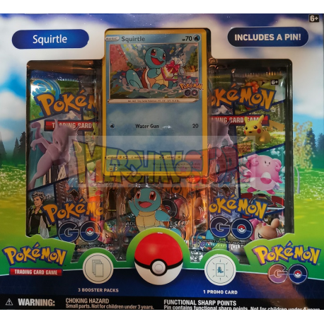 Caja de cartas Pokémon Go Squirtle Pin Collection (inglés)