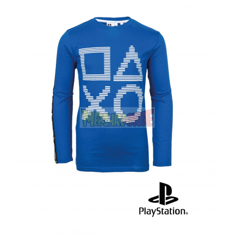 Camiseta niño manga larga Sony PlayStation azul 13 años 158cm - 14 años 164cm
