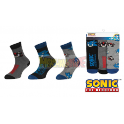 Pack de 3 calcetines Sonic y Shadow Talla 23-26