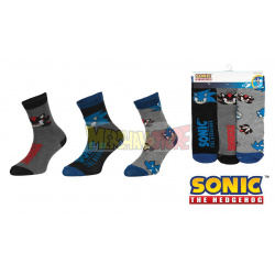 Pack de 3 calcetines Sonic y Shadow Talla 27-30