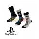 Pack de 3 calcetines PlayStation negro - gris Talla 39-42
