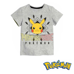 Camiseta niño Pokemon - Pikachu gris 5 años 110cm - 6 años 116cm