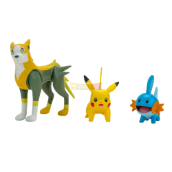 Figura Pokémon Battle Pack - Mudkip, Pikachu, Boltund 5-8cm
