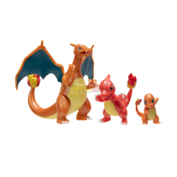 Figura Pokémon Evolution multi pack Charmander - Charmeleon - Charizard