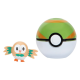 Figura Pokémon Clip'n'Go Poké Ball Rowlet & Nest Ball