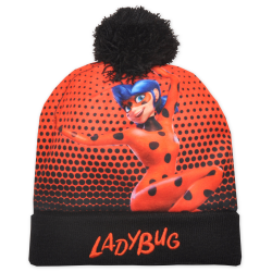 Gorro de invierno infantil Miraculous - Lady Bug 52cm