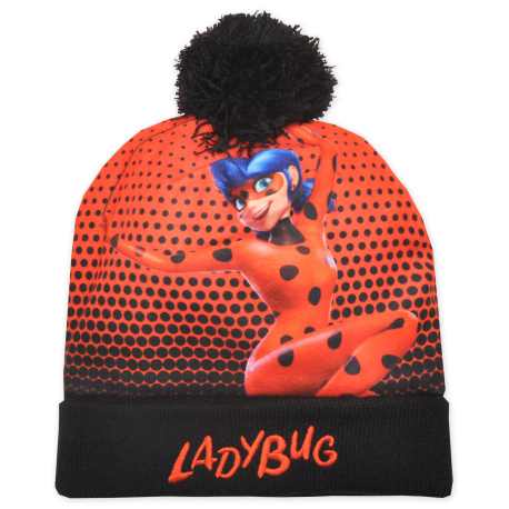 Gorro de invierno infantil Miraculous - Lady Bug 52cm