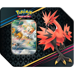 Caja de lata de cartas Pokemon Sword & Shield 12.5 Crown Zenith Special Art 7" Tin Zapdos (inglés)