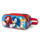 Estuche portatodo 3D Sonic Friends doble cremallera 9.5x22x8cm