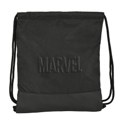 Saco Mochila Marvel - Logo negro 45x35x1cm