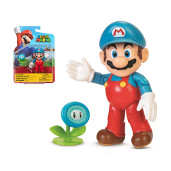 Figura articulada Nintendo - Super Mario Ice with flower 10cm