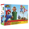 Diorama Super Mario Dehesa Bellotera con figuras Mario - Bob-Bomb y Goomba