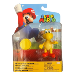 Figura articulada Nintendo Super Mario - Koopa Rojo con moneda 10cm