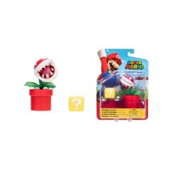 Figura articulada Nintendo Super Mario - Planta Piraña con bloque de interrogación 10cm