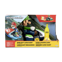 Figura Nintendo Super Mario - Luigi Kart Megagiros 6.5cm