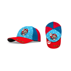 Gorra infantil Nintendo - Super Mario azul y roja 54cm