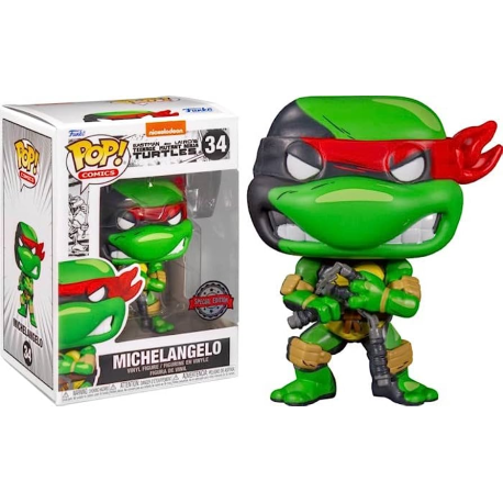 Figura Funko POP! Tortugas Ninja - Michelangelo 34 PX Exclusive