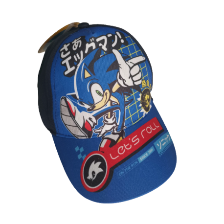 Gorra niño Sonic - Let's roll azul 54cm