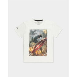 Camiseta adulto Marvel - Avengers Capitán América blanca Talla XL