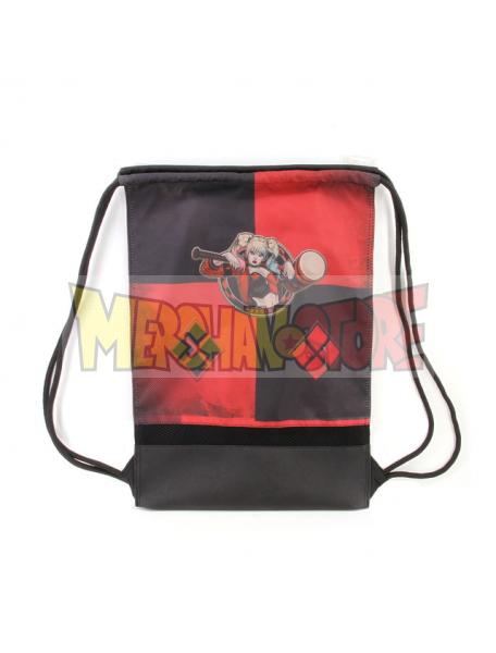 Saco Mochila Harley Quinn - Puddin 48x35x1cm