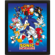 Póster 3D con marco Sonic The Heggehod - La pandilla está aquí 23,5 x 28,5cm