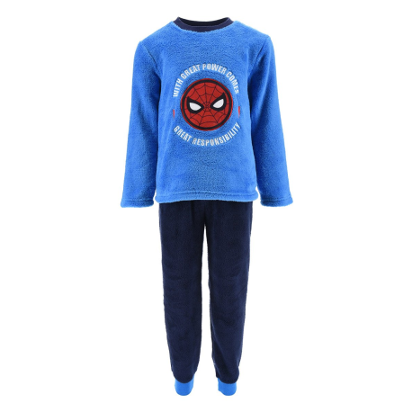 Pijama coralino niño Marvel - Spider-man azul 3 años 98cm