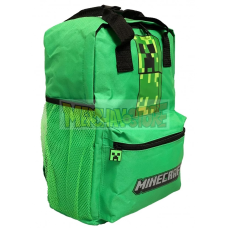 Mochila MineCraft - Creeper 38cm verde