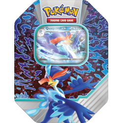 Caja de lata de cartas Pokemon Fall ex Paldea Partners - Quaquaval ex (inglés)