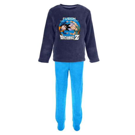 Pijama coralino largo niño Dragon Ball Z - Fusión azul 8 años 128cm
