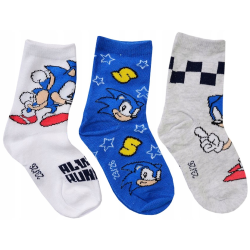 Pack de 3 calcetines Sonic Talla 23-26