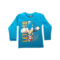 Camiseta niño manga larga Sonic - Let Go azul 6 años 116cm