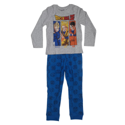 Pijama largo niño Dragon Ball Z -Vegeta, Goku y Gohan 8 años 128cm