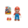 Figura articulada Nintendo - Super Mario con seta 10cm