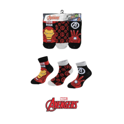 Pack de 3 calcetines Marvel Avengers - Iron Man Talla 23-26