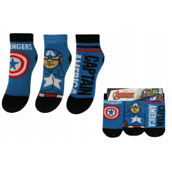 Pack de 3 calcetines Marvel Avengers - Capitán América Talla 23-26