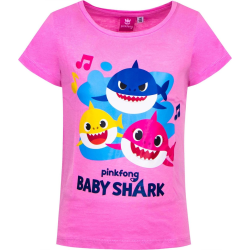 Camiseta niña manga corta Baby Shark rosa 2 años 92cm