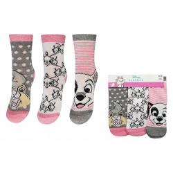 Pack de 3 calcetines Disney Classics - Tambor, Marie, Dalmatas 23-26