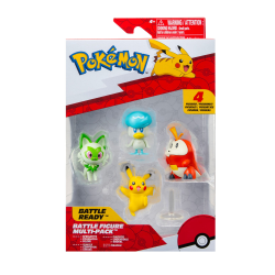Figura Pokémon Gen IX Battle Pack Fuecoco, Quaxly, Sprigatito y Pikachu 5cm