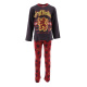 Pijama de invierno Harry Potter Gryffindor gris burdeos 6 años 116cm