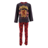 Pijama de invierno Harry Potter Gryffindor gris burdeos 6 años 116cm