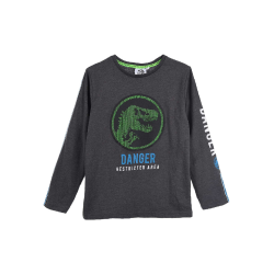 Camiseta infantil manga larga Jurassic World gris 6 años 116cm