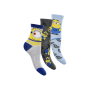 Pack de 3 calcetines Minions celeste - gris Talla 23-26